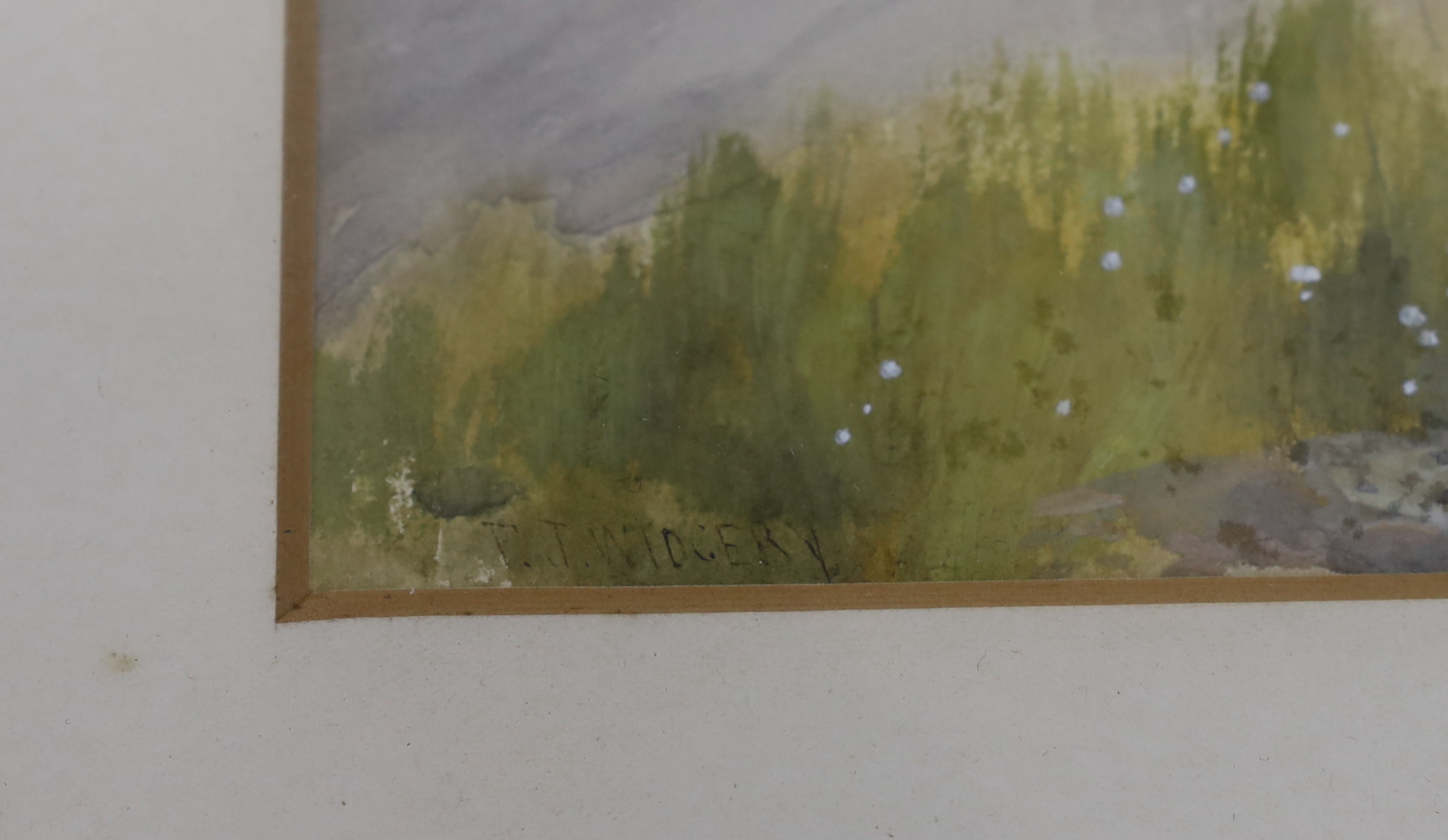 Frederick John Widgery (1861-1942), watercolour, Rural landscape with farm buildings, signed, 29 x 45cm